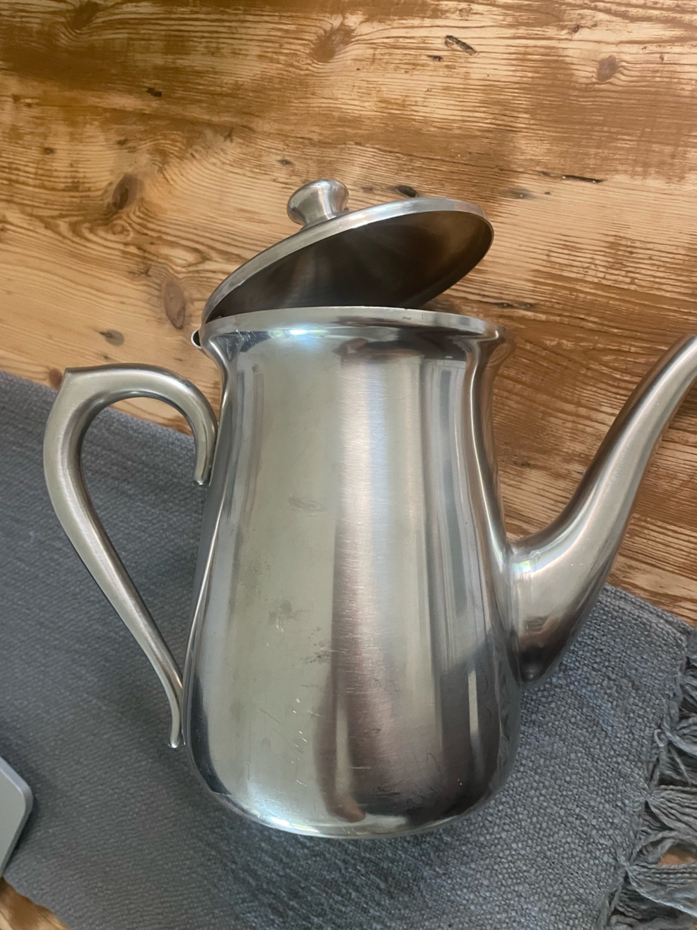 Stainless Steel Coffee Pot – Classic Silver Home Kitchen Server vintage Oneida